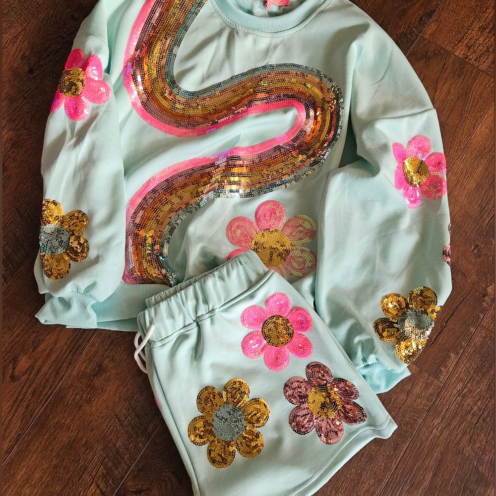 Colorful Sequin Matching Set- Simply Southern